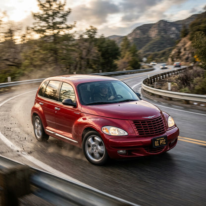 Action Shot: Chrysler PT Cruiser Driving Fast