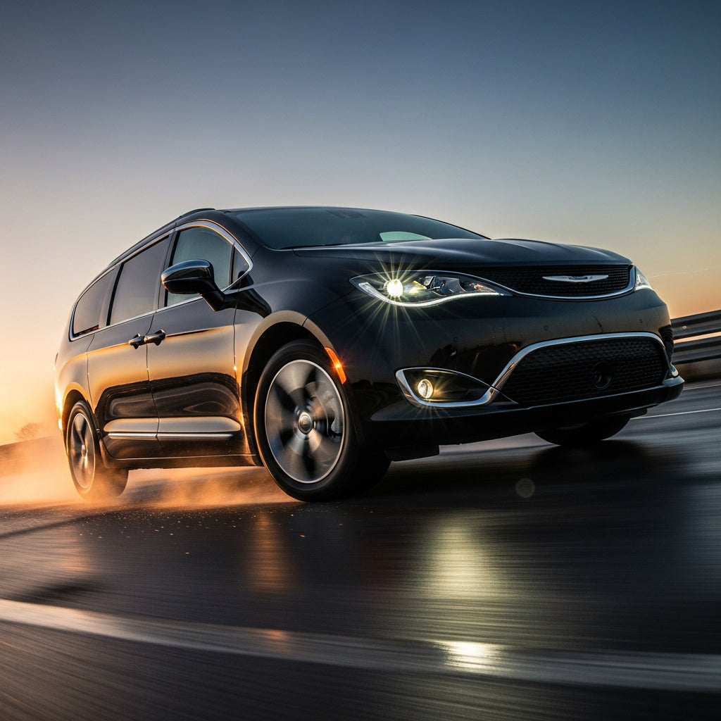 Action Shot: Chrysler Pacifica Driving Fast