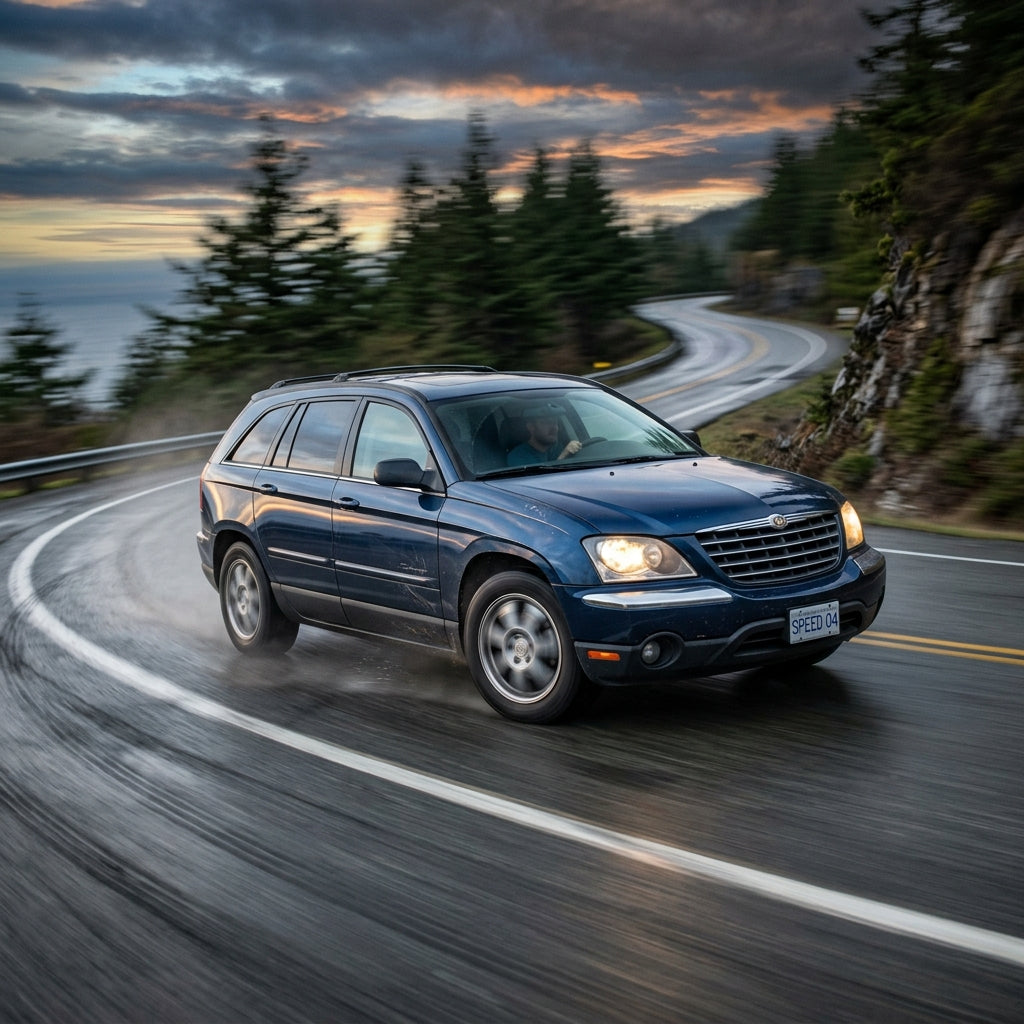 Action Shot: Chrysler Pacifica Driving Fast