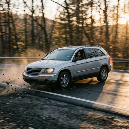 Action Shot: Chrysler Pacifica Driving Fast