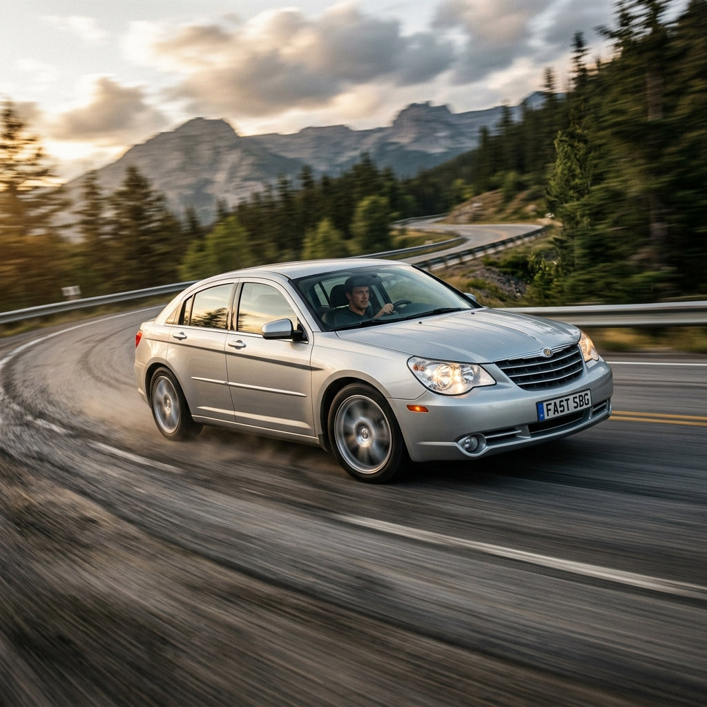 Action Shot: Chrysler Sebring Driving Fast