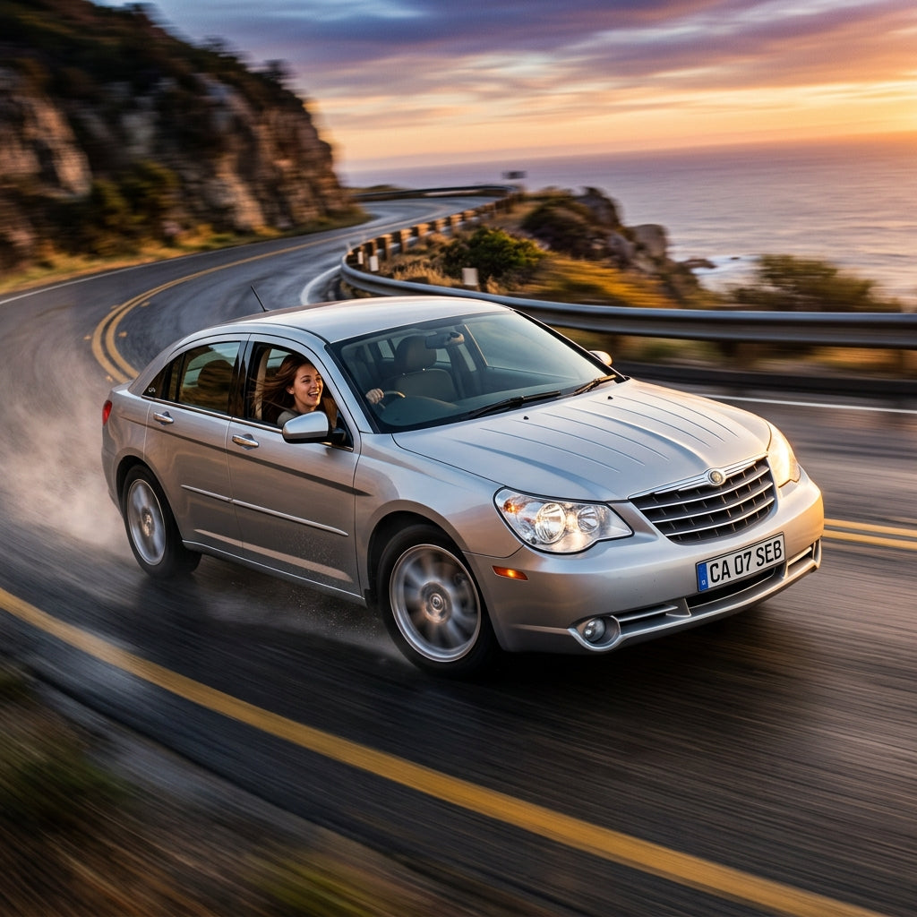 Action Shot: Chrysler Sebring Driving Fast