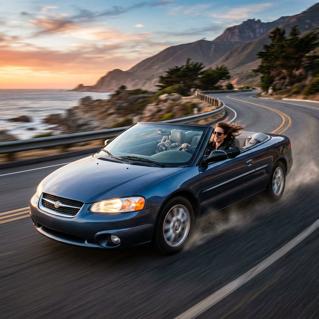 Action Shot: Chrysler Sebring Driving Fast