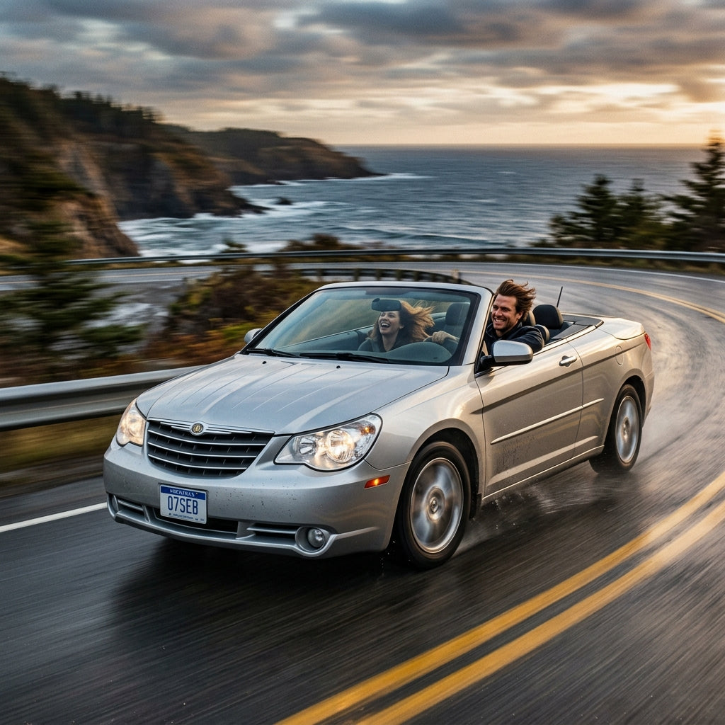 Action Shot: Chrysler Sebring Driving Fast