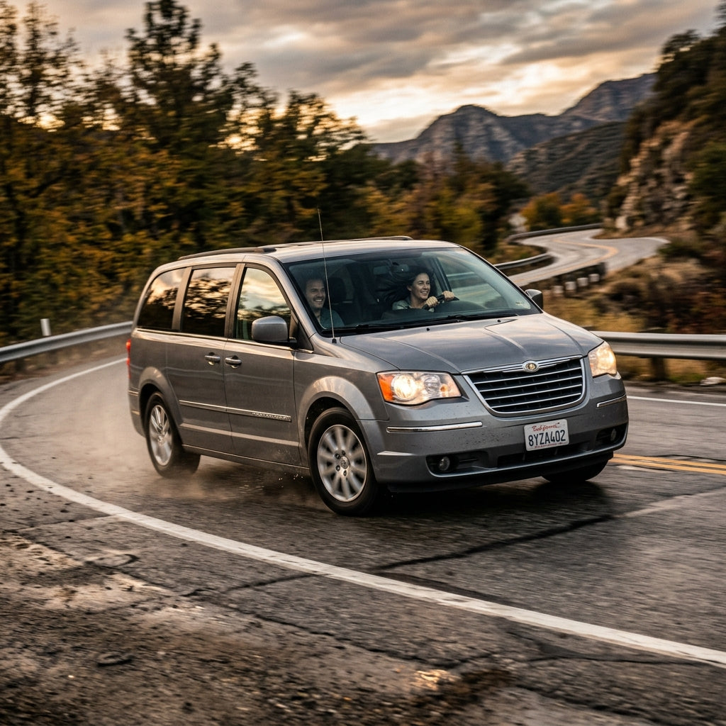 Action Shot: Chrysler Town & Country Driving Fast