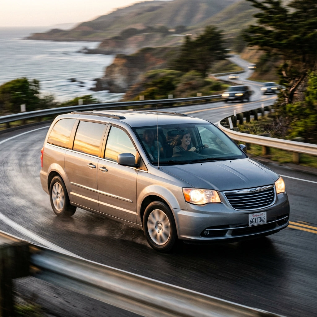 Action Shot: Chrysler Town & Country Driving Fast