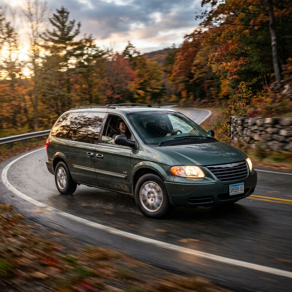 Action Shot: Chrysler Town & Country Driving Fast