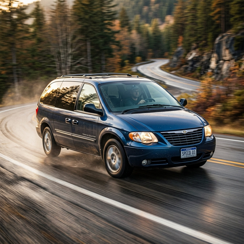 Action Shot: Chrysler Town & Country Driving Fast