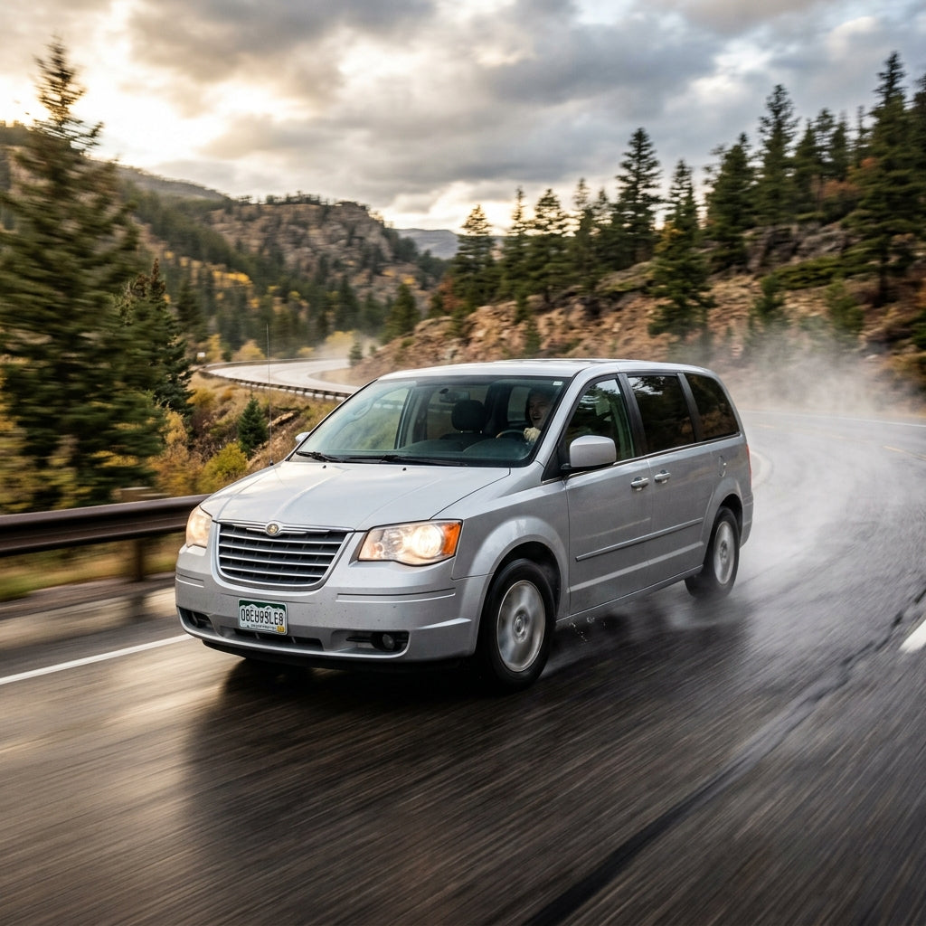 Action Shot: Chrysler Town & Country Driving Fast