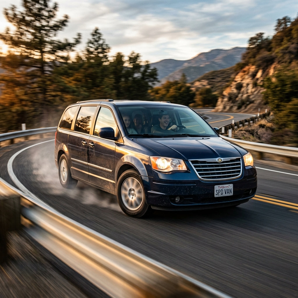 Action Shot: Chrysler Town & Country Driving Fast