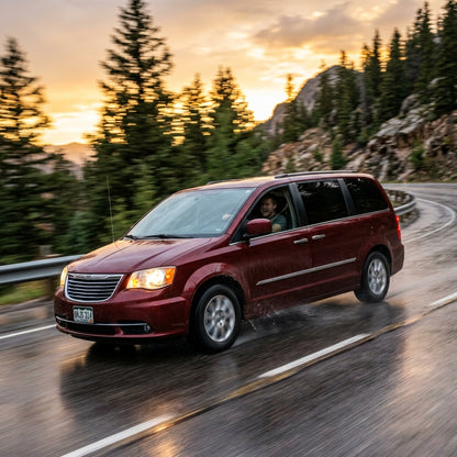 Action Shot: Chrysler Town & Country Driving Fast
