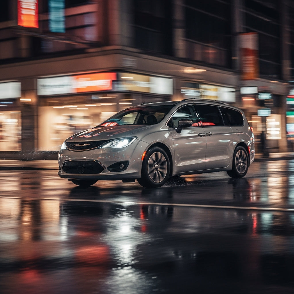 Action Shot: Chrysler Voyager Driving Fast