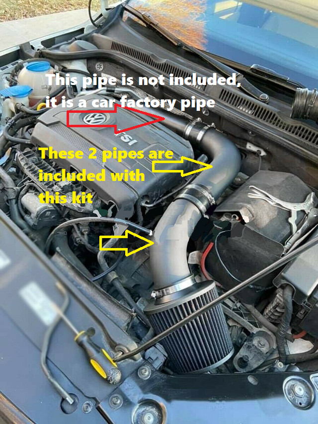 Cold Air Intake for VW Jetta / Passat (2014-2017) 1.8T L4 Engine Black