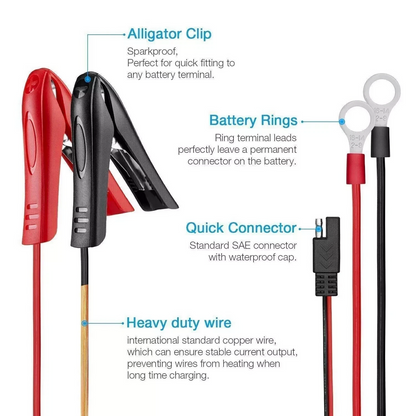 6V 12V Automatic 2.0 Amp Battery Charger for Car Motorcycle Car ATV