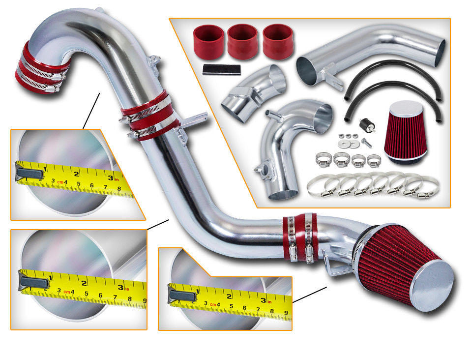 Cold Air Intake for Honda Civic Si (2012-2015) 2.4L Engine - Red