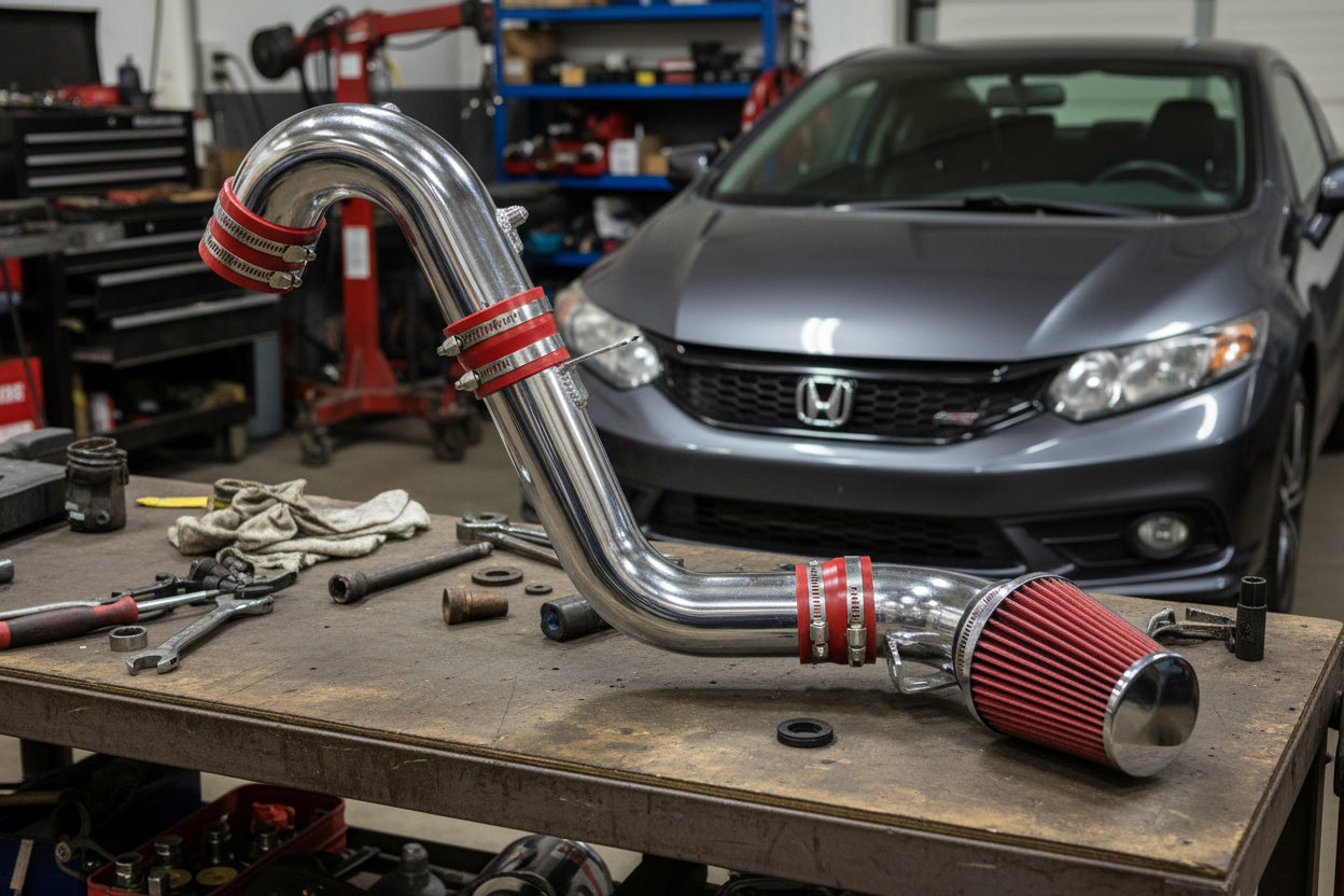 Cold Air Intake for Honda Civic Si (2012-2015) 2.4L Engine - Red Default Title