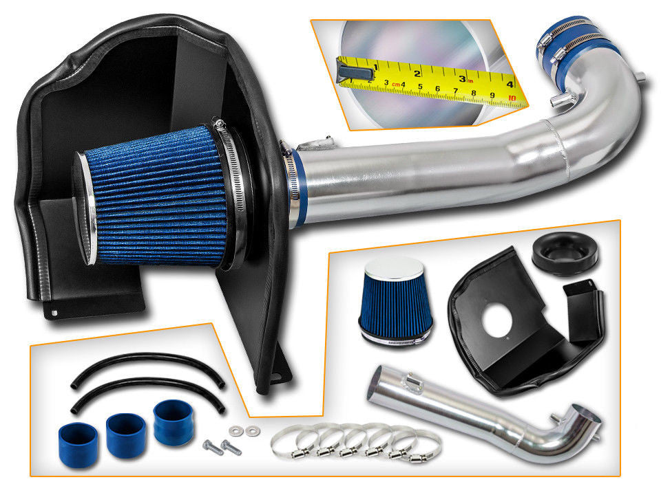 Cold Air Intake Kit for GMC Sierra 1500 (2014-2019) with 5.3L / 6.2L V8 Engine Blue