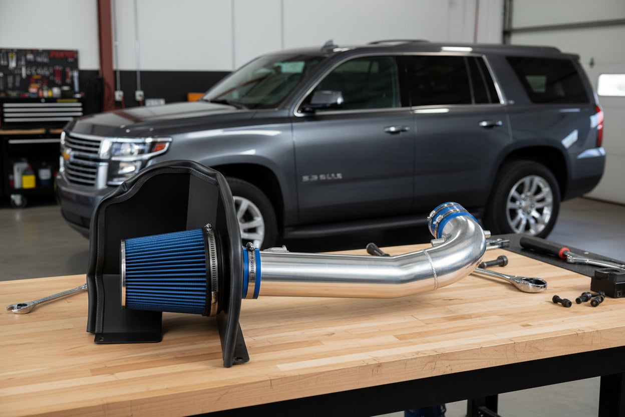 Cold Air Intake for Chevrolet Suburban (2015-2017) 5.3L V8 Engine Blue Default Title