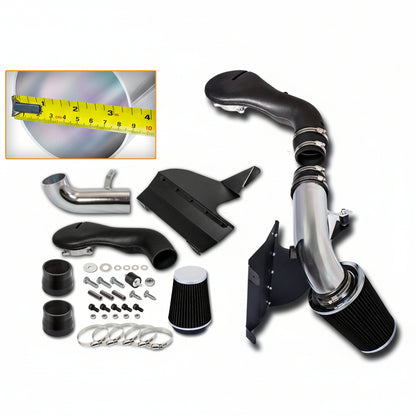 Cold Air Intake Kit for Chevrolet S-10 Pickup (1996-2004) with 4.3L V6 Engine Black