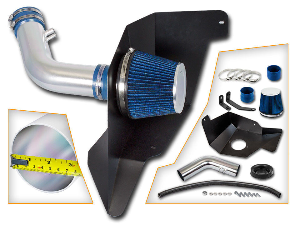 Cold Air Intake for Ford Mustang (2015-2017) 3.7L V6 Engine Blue