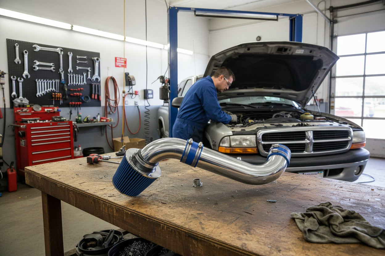 Cold Air Intake for Dodge Dakota (2000-2002) 4.7L V8 Engine Blue Default Title