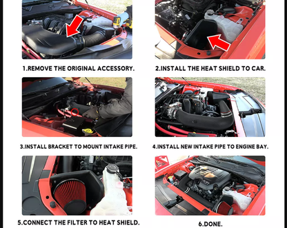 Cold Air Intake Kit for Dodge Charger, Challenger, Chrysler 300 (2011-2020) 3.6L Engine