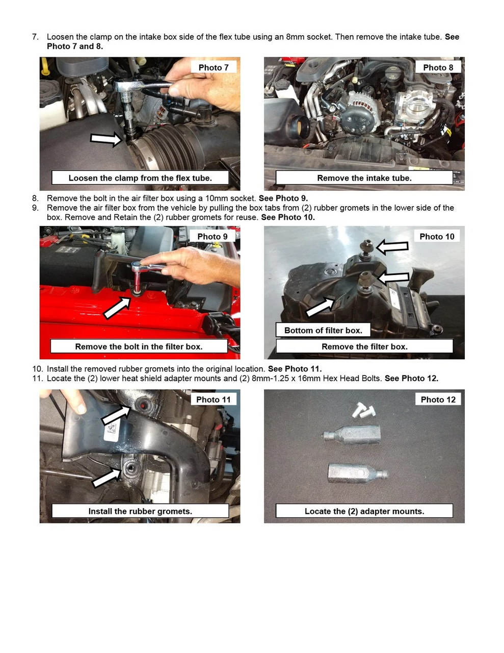 Cold Air Intake for Jeep Wrangler JL (2018-2023) / Jeep Gladiator (2020-2023) 2.0L 3.6L Engines