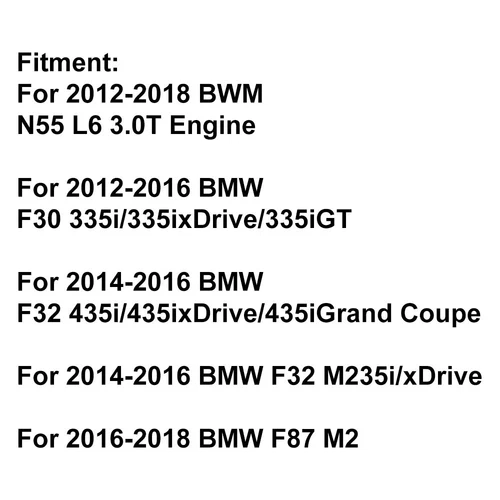 Cold Air Intake for BMW 335i 2012-2016 / 435i 2014-2016 / M235i 2014-2016 / M2 F87 2016-2018 3.0L Engine