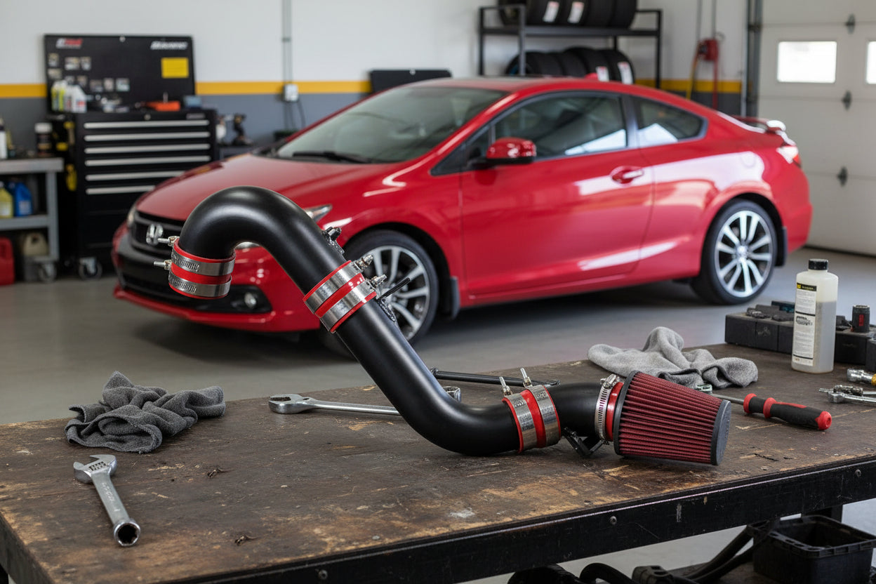 Cold Air Intake for Honda Civic (2012-2015) 2.4L Engine - Black Default Title