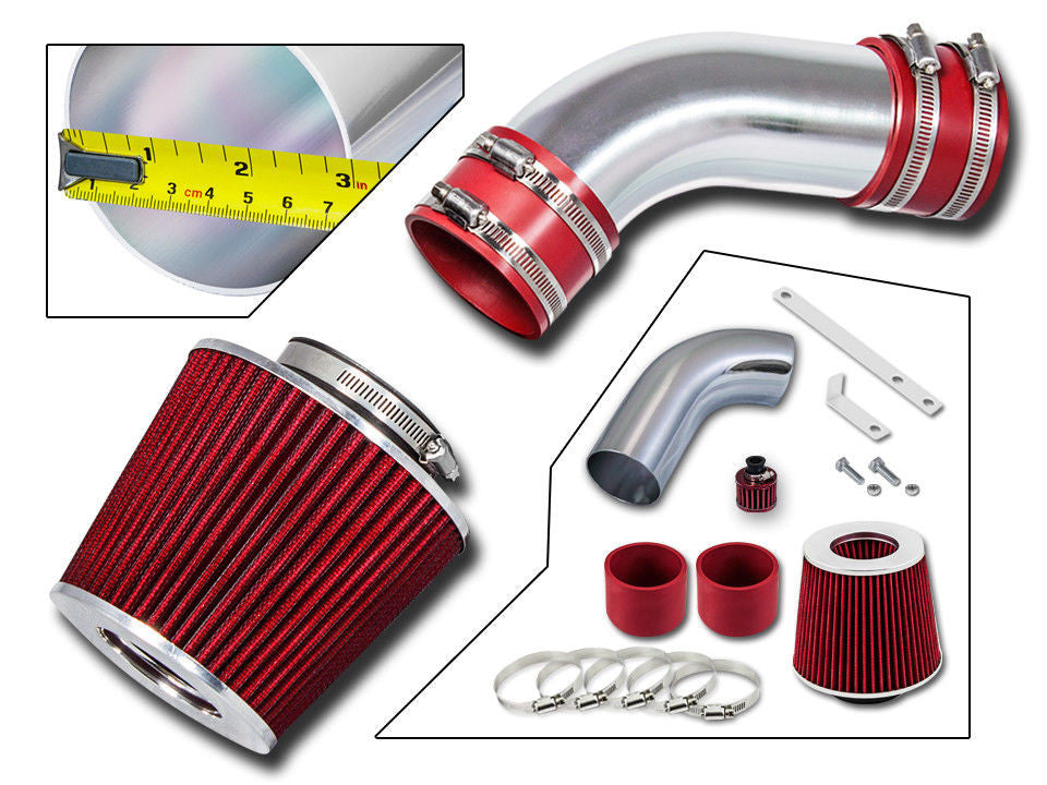 Sport Air Intake System for Audi A4 (2002-2005) with 3.0L SFI V6 Engine Red