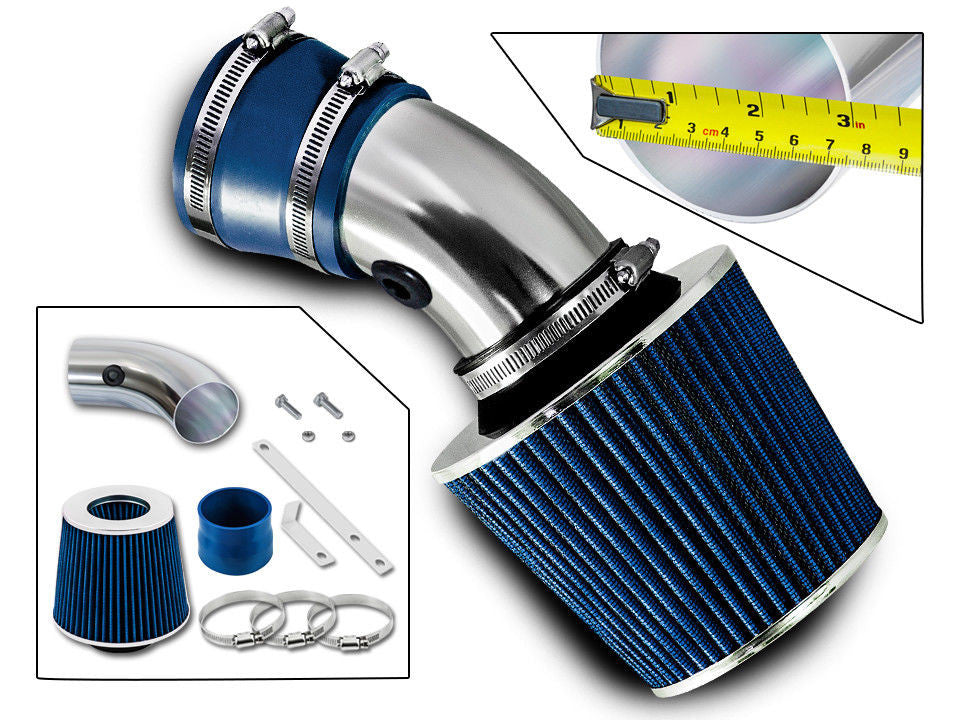 Ram Air Intake Kit for Buick Park Avenue (1997-2005) with 3.8L V6 Engine Blue
