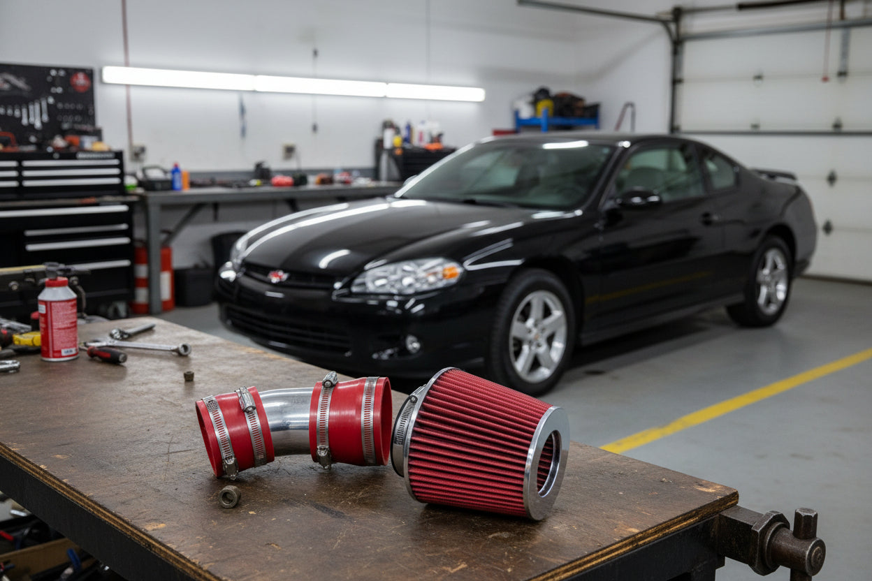 Ram Air Intake Kit for Chevrolet Monte Carlo (2006-2008) with 3.5L / 3.9L V6 Engine Red Default Title