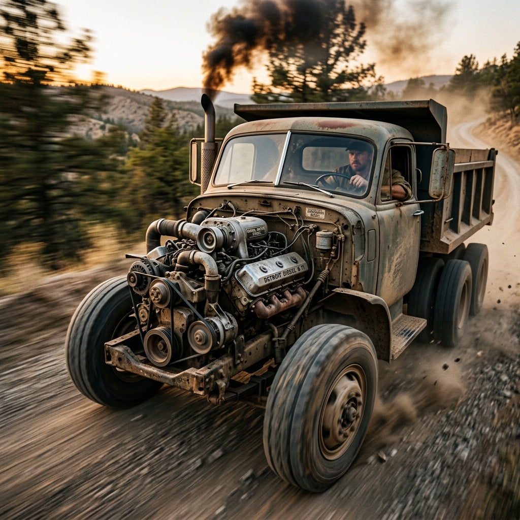 Action Shot: Detroit Diesel 6-71 Driving Fast