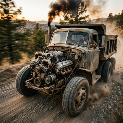 Action Shot: Detroit Diesel 6-71 Driving Fast