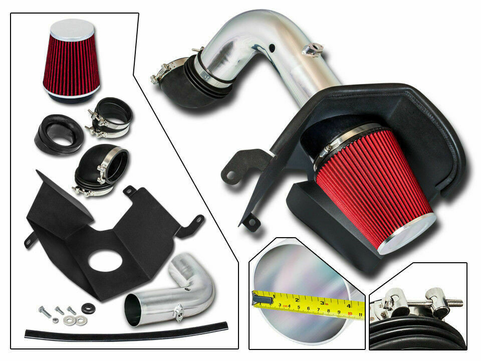 Cold Air Intake W/Heat Shield Dodge Ram (2003-2007) 2500 3500 5.9 L6 Diesel Engine Red