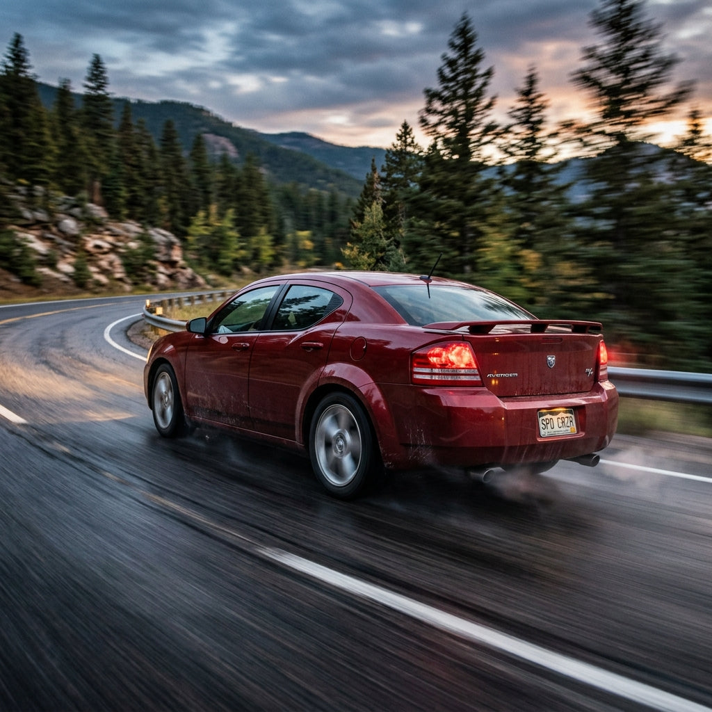 Action Shot: Dodge Avenger Driving Fast