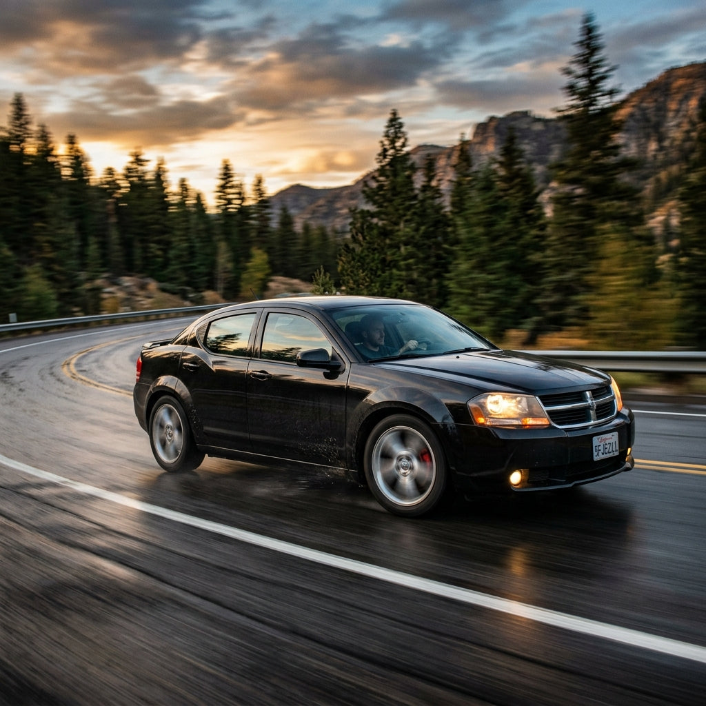 Action Shot: Dodge Avenger Driving Fast