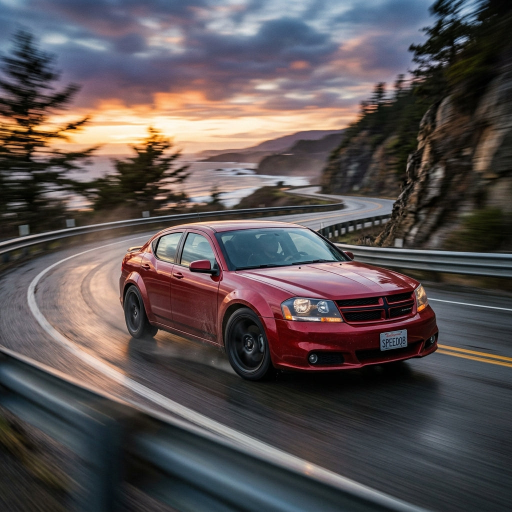 Action Shot: Dodge Avenger Driving Fast