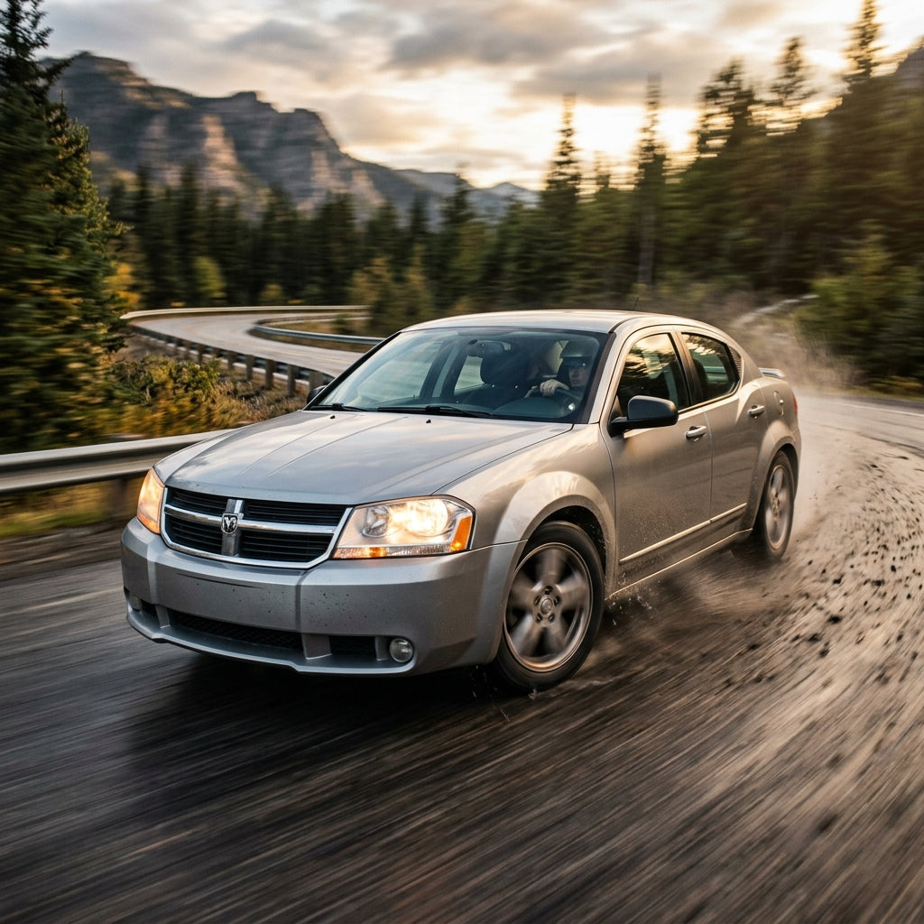 Action Shot: Dodge Avenger Driving Fast