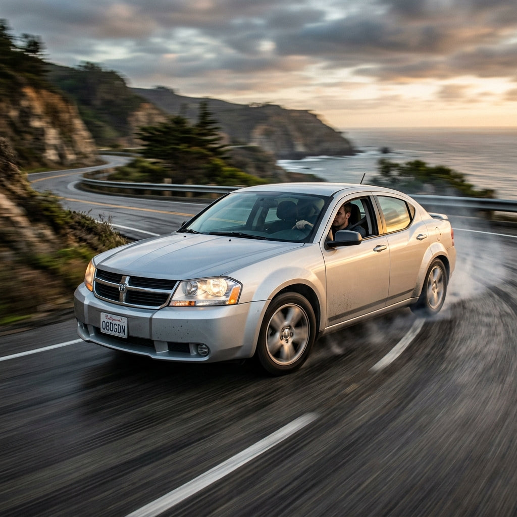 Action Shot: Dodge Avenger Driving Fast