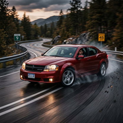 Action Shot: Dodge Avenger Driving Fast