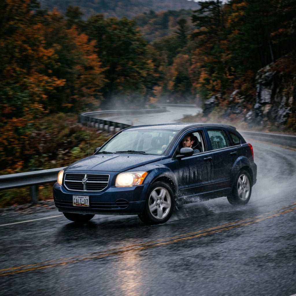 Action Shot: Dodge Caliber Driving Fast