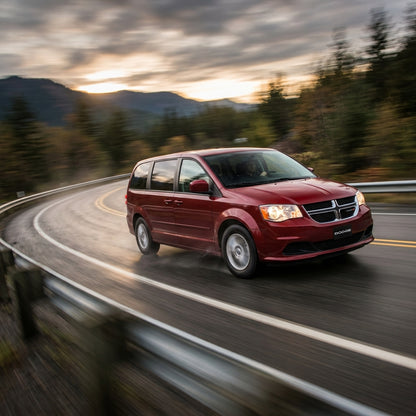 Action Shot: Dodge Caravan Driving Fast