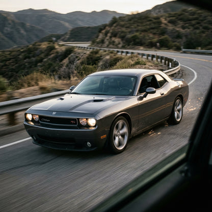 Action Shot: Dodge Challenger Driving Fast