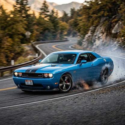 Action Shot: Dodge Challenger Driving Fast