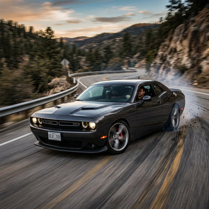 Action Shot: Dodge Challenger Driving Fast