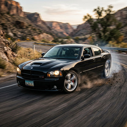Action Shot: Dodge Charger Driving Fast
