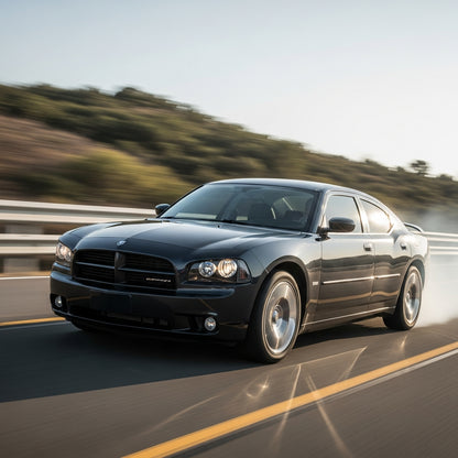 Action Shot: Dodge Charger Driving Fast