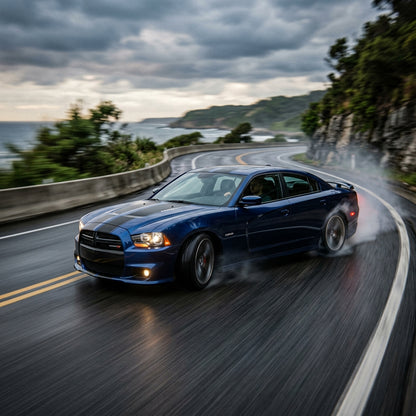 Action Shot: Dodge Charger Driving Fast