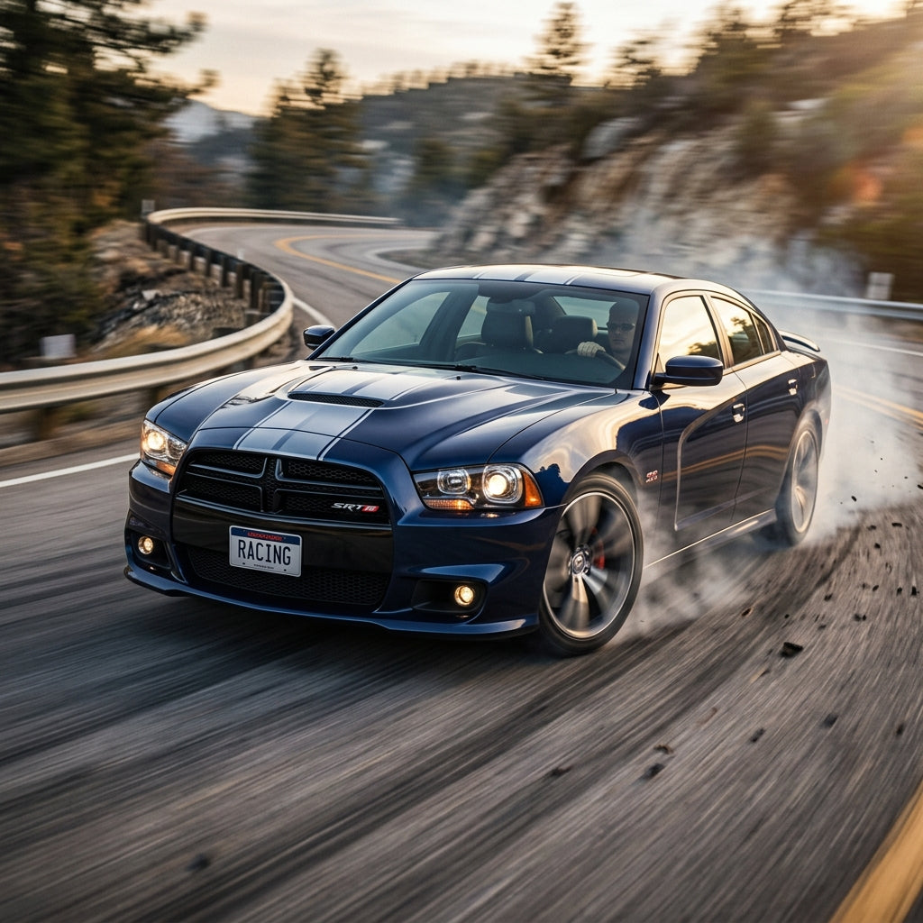 Action Shot: Dodge Charger Driving Fast